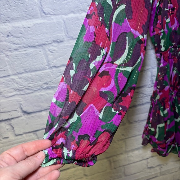 MISA Los Angeles Lorena mini dress Holiday Sparkle Abstract print Medium USA - Picture 7 of 16